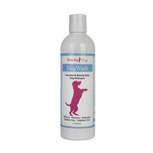 dogwash oatmeal pet shampoo deeply cleans & detangles, soothes skin irritations that cause excessive licking, chewing & scratching, moisturizes & rejuvenates skin, neutralizes odors & removes dander