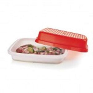 tupperware large season serve container chili red with sheer seal