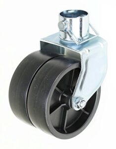 libra new 6" dual trailer swirl jack caster wheel with pin - 26038