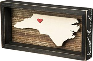 primitives by kathy state box sign, north carolina 12 x 6"