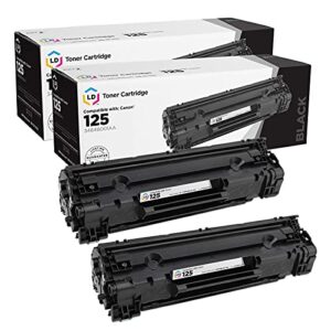 ld compatible toner cartridge replacement for canon 125 3484b001aa (black, 2-pack)