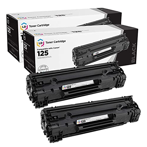 LD Compatible Toner Cartridge Replacement for Canon 125 3484B001AA (Black, 2-Pack)