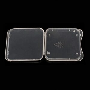 SD Card Holder, WOVTE Plastic SD MMC SDHC PRO Duo Memory Card case Holder Jewelery Case Transparent White Pack of 20