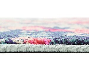 Unique Loom Jardin Collection Colorful, Vibrant, Abstract, Modern Area Rug, 4 x 6 ft, Blue/Pink