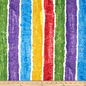 the very hungry caterpillar giant stripe multi fabric by the yard