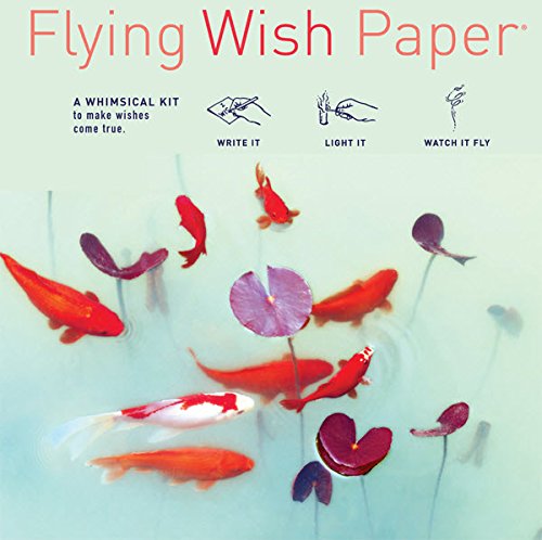 Flying Wish Paper - Write it, Light it, Watch it Fly - KOI Pond, A Symbol of Good Luck - 5" x 5" - Mini Kits