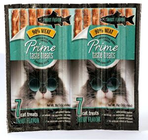 prime taste treats trout jerky treat for cats, 35g