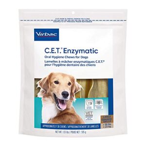 virbac cet enzymatic oral hygiene chews for dogs, beef, 1.13 pounds