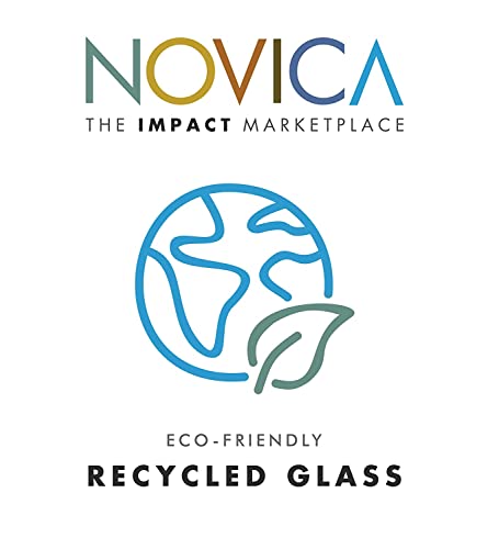 NOVICA Hand Blown Multicolor Recycled Glass Wine Glasses, 8 Oz. 'Confetti Festival' (Set Of 6)