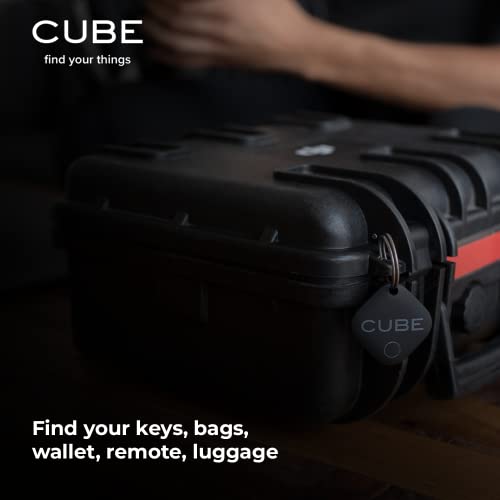 Cube Tracker Key Finder Locator Smart Bluetooth Tracker Tag: Key Tracker for Car Keys, Wallet Tracker, Remote Finder Luggage Tracker, Item Finders Waterproof Tracking Devices +App, Replaceable Battery