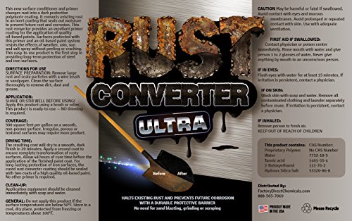 FDC Rust Converter Ultra, Highly Effective Professional Grade Rust Repair (1 Gallon)