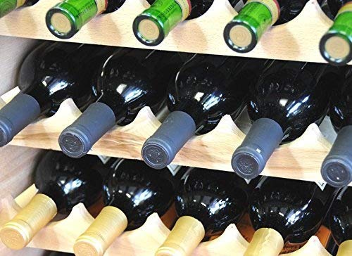 sfDisplay.com,LLC. Modular Wine Rack Beechwood 32-96 Bottle Capacity 8 Bottles Across up to 12 Rows Newest Improved Model (32 Bottles - 4 Rows)