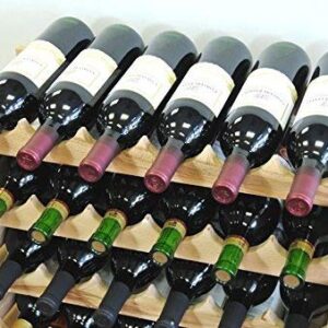 sfDisplay.com,LLC. Modular Wine Rack Beechwood 32-96 Bottle Capacity 8 Bottles Across up to 12 Rows Newest Improved Model (32 Bottles - 4 Rows)