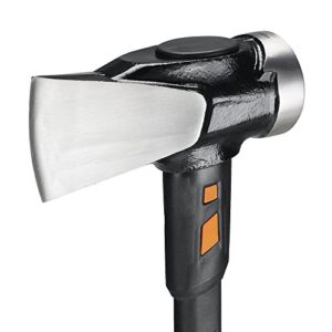 Fiskars Pro IsoCore 8lb. Wood Splitting Maul - 36" Shock Control SoftGrip Handle - Wood Splitter Tool and Maul for Splitting Wedge - Black/Orange