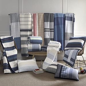 Nautica - Queen Quilt, Cotton Reversible Bedding, Home Decor for All Seasons (Adelson Blue, Queen)