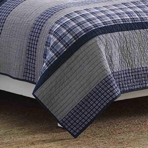 Nautica - Queen Quilt, Cotton Reversible Bedding, Home Decor for All Seasons (Adelson Blue, Queen)