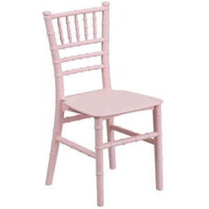flash furniture child’s pink resin party and event chiavari chair for commercial & residential use