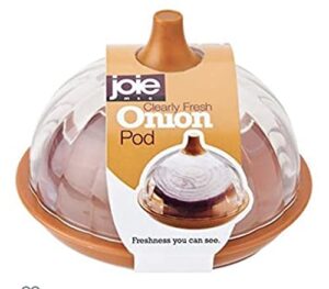 msc international 067742-330000 joie clearly fresh airtight onion keeper storage container pod