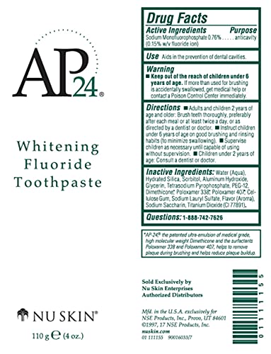 Nu Skin AP 24 Whitening Fluoride Toothpaste