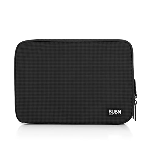 BUBM Double Layer Electronic Accessories Organizer, Travel Gadget Bag for Cables, USB Flash Drive, Plug and More, Perfect Size Fits for iPad Mini (Medium, Black)