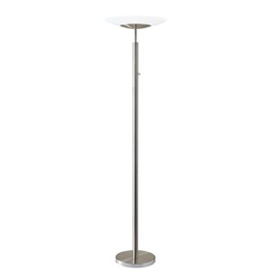adesso 5127-22 stellar led torchiere, 72 in., 24w led, brushed steel finish, 1 floor lamp