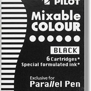 Pilot Parallel Pen 2-Color Calligraphy Pen Set with Black and Assorted Colors Ink Refills, 2.4 mm Nib (90051)