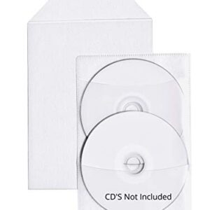 100 Clear CPP Movie Plastic Sleeves + 2 Disc Non-Woven Sleeves by StarTechDeals