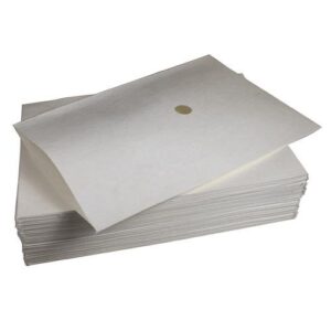 filter paper 20-1/2 x 14-1/4", 1-3/8" id hole