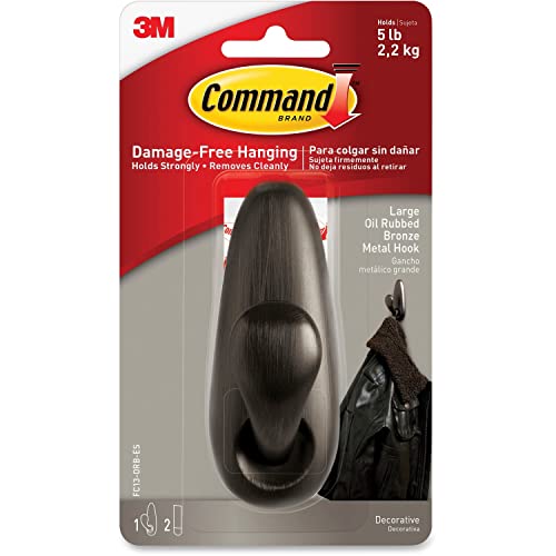 Command Strips FC13-ORB Large Oil Rubbed Bronze Hook