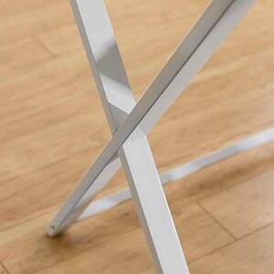 Home Accent Furnishings 51" Modern Metal Corner Computer Desk - White