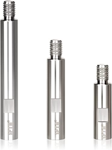 SPTA Stainless Steel Rotary Extension Shaft Set, 75mm,100mm,140mm, 5/8"-11 Thread for Rotary Polisher,Car Polisher,Polishing Pads,Backing Plate Electric Polisher