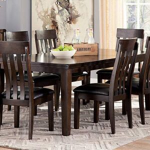 Signature Design by Ashley Haddigan Traditional Rectangular Dining Extension Table, Seats up to 8, Dark Brown