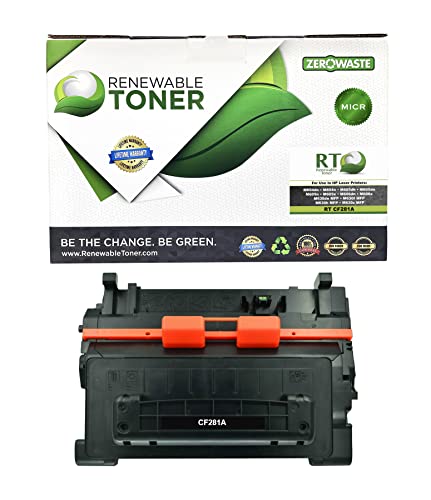 Renewable Toner Compatible 81A MICR Replacement for HP 81A CF281A Enterprise MFP M604 M605 M630h M630dn M630f M630z M606 M630 Check Printer Cartridge