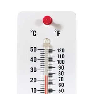 LEARNING ADVANTAGE Student Thermometers - Set of 10 - Dual-Scale - Mercury-Free - Easy To Read, Analog Desktop Thermometers for Indoor Labs and Rooms