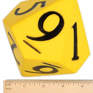 LEARNING ADVANTAGE - Jumbo Polyhedra Die - 10 Sides - Large, Foam Dice for Games - Teach Numbers, Probability, Addition and Subtraction