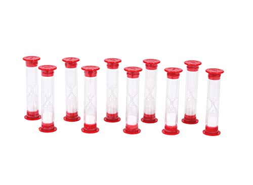 Learning ADVANTAGE-7656 Learning Advantage Sand Timers 1 Minute Red Set of 10, Red