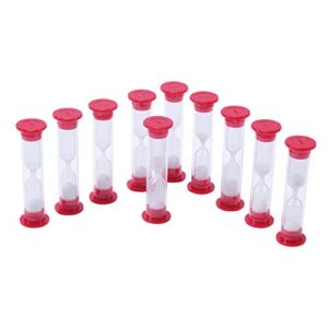 learning advantage-7656 learning advantage sand timers 1 minute red set of 10, red