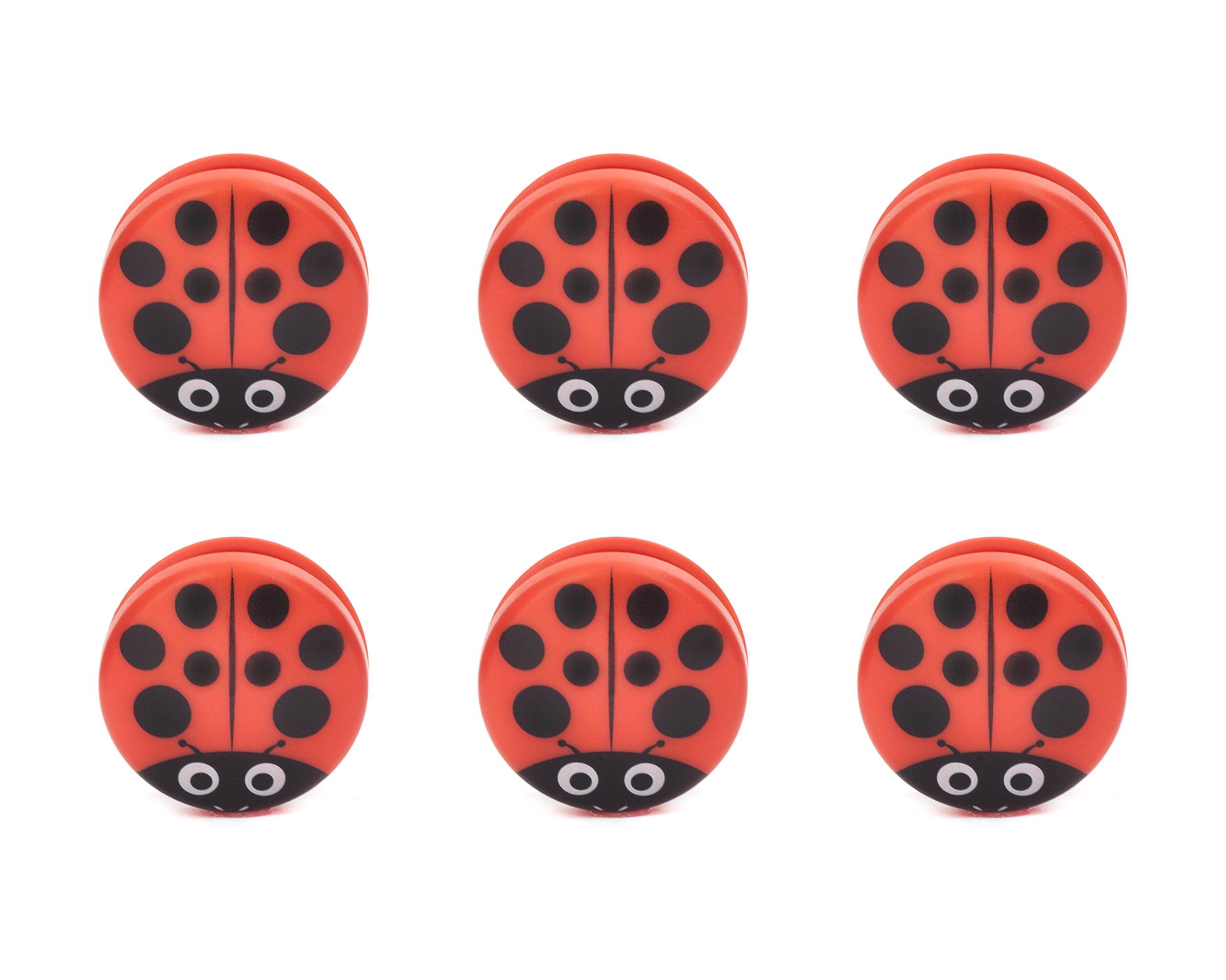 Kikkerland - Ladybug Bag Clips Set Of 6 - BC22 Red, One Size