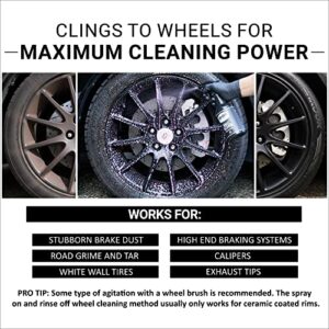 CAR GUYS Wheel Cleaner | Effective Rim and Tire Cleaner | Safe & Versatile Brake Dust Remover for Alloy, Chrome, Aluminum Rims, White Wall Tires, and More! | 18 Oz