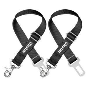 vastar 2 packs adjustable pet dog cat car seat belt safety leash vehicle seatbelt harness