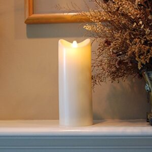 Lumabase Battery Operated 9" Pillar Candle with Moving Flame