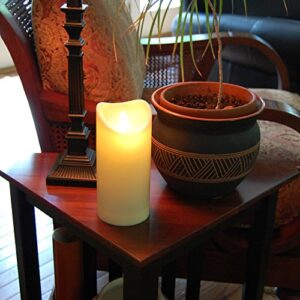 Lumabase Battery Operated 9" Pillar Candle with Moving Flame