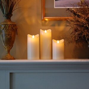 Lumabase Battery Operated 9" Pillar Candle with Moving Flame