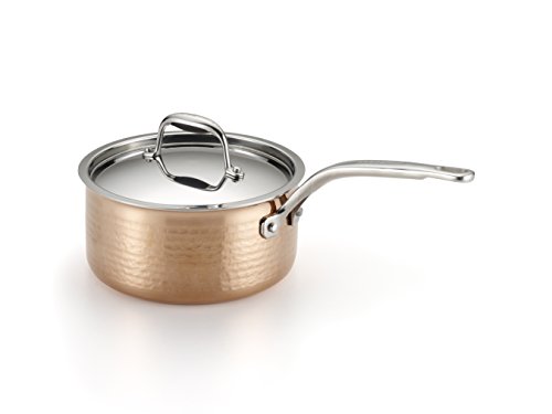 Martellata Copper 2-Quart Covered Saucepan