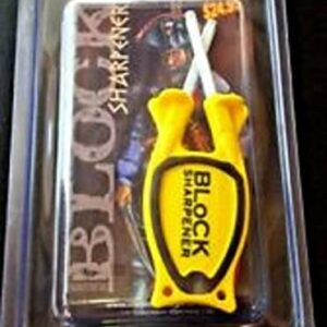 Black with Yellow grip Block knife sharpener