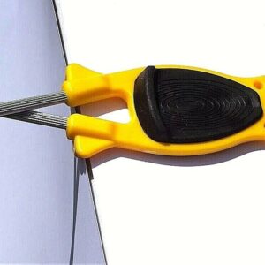 Black with Yellow grip Block knife sharpener