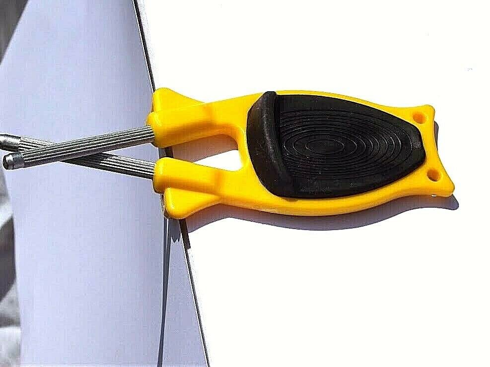 Black with Yellow grip Block knife sharpener