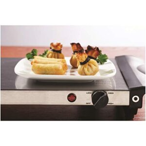 Brentwood Buffet Server and Warming Tray 3 Pan, 4.5 Quart, Brushed Stainless Steel