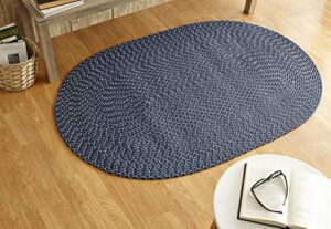 better trends sunsplash braid collection is durable and stain resistant reversible indoor outdoor area utility rug 100% polypropylene in vibrant colors, 20" x 30" oval, galaxy