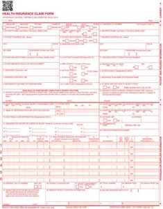 cms 1500 claim forms "icd-10" hcfa (version 02/12) - health insurance, laser cut sheet - 2500 sheets